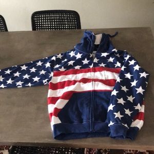 American flag sweatshirt